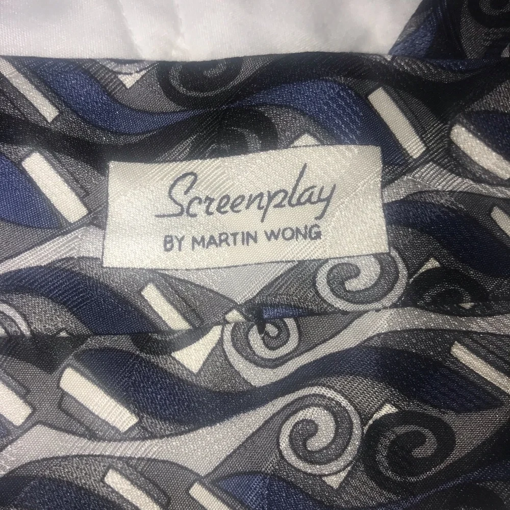 Screenplay by Martin Wong Men’s Tie Blue